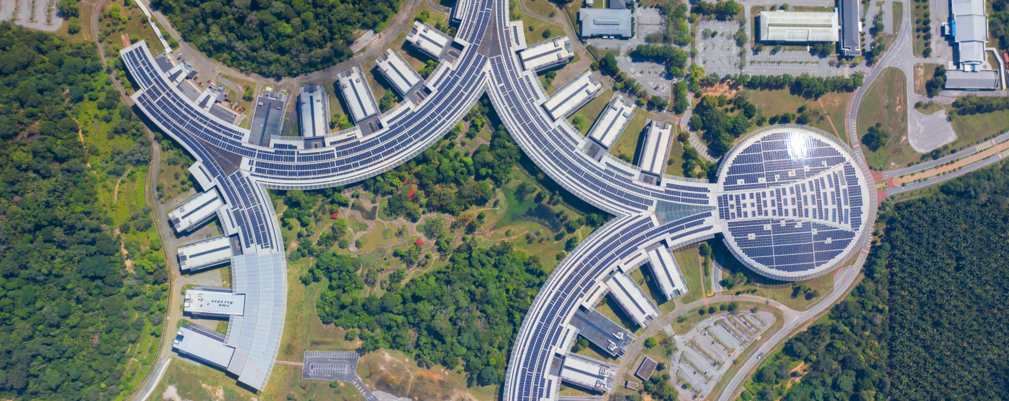 University with solar panels: Committed to addressing the world's sustainable energy needs